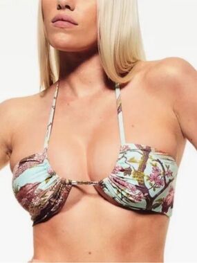 NWT: SKIMS x ROBERTO CAVALLI Swim Halter Top (XL)